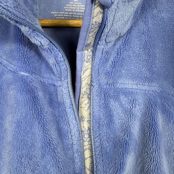 L.L. Bean Fleece Soft Sweater Full Zip Light Blue Women's Size Medium - Picture 5 of 7